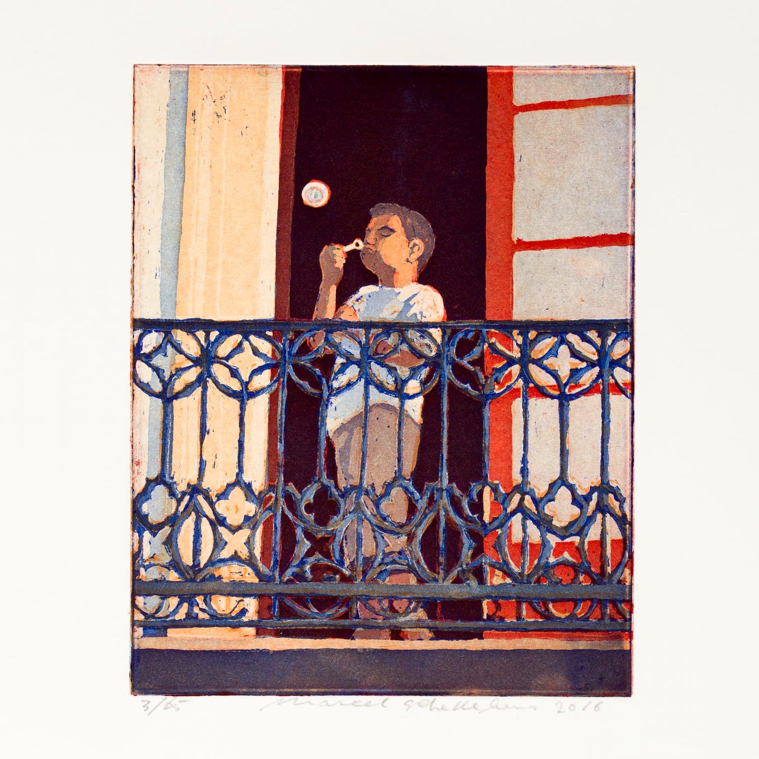 Marcel Schellekens - Kleurenets Bellenblaas verkocht voor € 90!