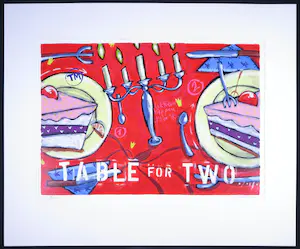 Selwyn Senatori - Zeefdruk, Table for two (Groot) kopen? Bied vanaf 100!
