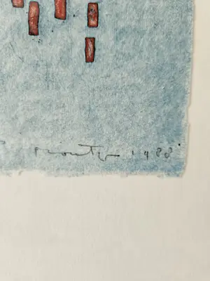 Jan Montyn - Blauw met rood abstract (2) 32/40 kaufen? Bieten Sie von 100!