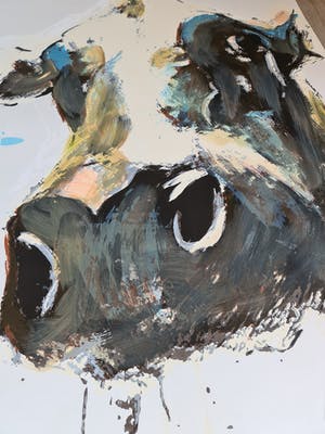 Theo Onnes - Cow - gesigneerd - 75 ex - groot kopen? Bied vanaf 1!