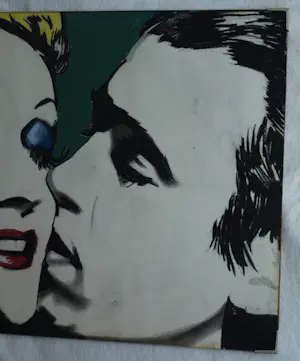 Dick Bastiaan van der Meijden - (1945-2022) - Pasteltekening, Een Kus kopen? Bied vanaf 1!