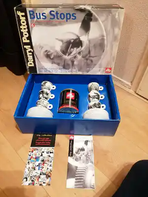 illy Art Collection - illy Art Collection 1999 Bus Stops Darryl Pottorf Espresso Cups verkauft für € 100!