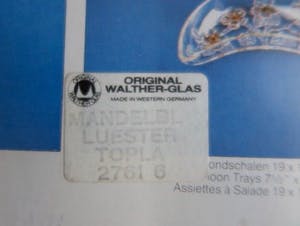 Walther glas - Blad/ Taartplateau - Kristalglas - Roosjesdecor in reliëf (Valentijnsdag-item) kopen? Bied vanaf 1!