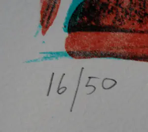 Lucebert - grote kleurenlitho: blauw figuur - 1977 kopen? Bied vanaf 299!