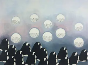 Margaret van Hees - Gemengde techniek, Kompositie - Ingelijst kopen? Bied vanaf 35!