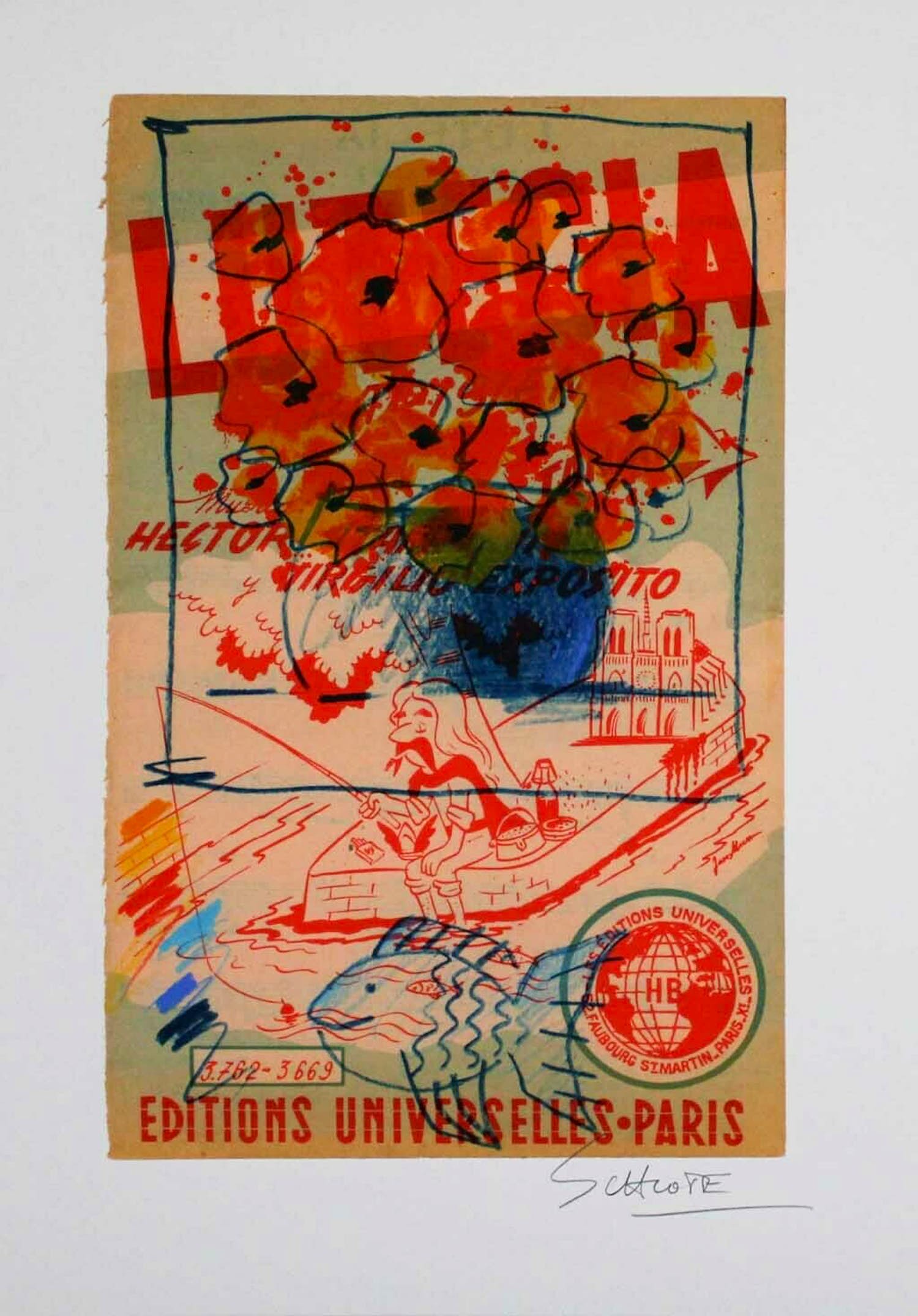 Schlote, Wilhelm - Liebe im Regen - Giclée - handsigniert main image 1