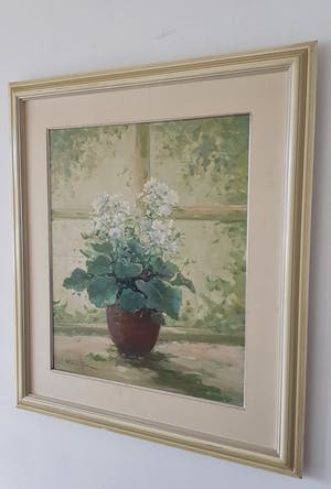 Rob de Haan - Stilleven hortensia in pot kopen? Bied vanaf 95!