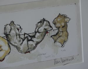 Kees Verkade - Zeldzame litho - 1997 - 'Omhelzing, de kus, gesprek, tors' - 48/50 kopen? Bied vanaf 300!