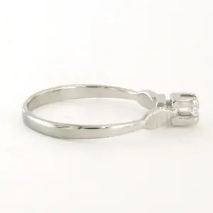 18k witgouden solitair ring met briljant geslepen diamant 0.06 ct - rm 16.25 kopen? Bied vanaf 170!