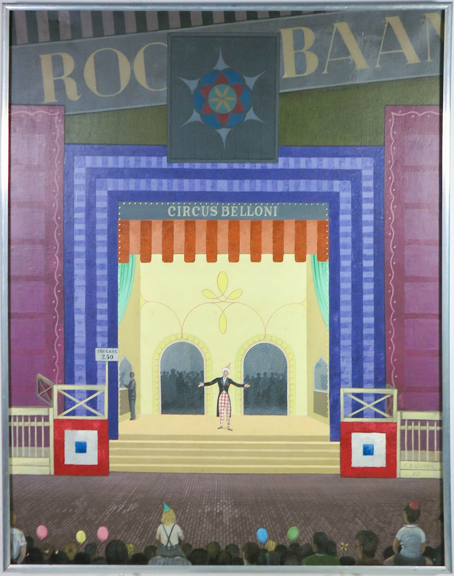 Kees Balvers - Acryl, Circus - Ingelijst kopen? Bied vanaf 150!