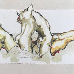 Kees Verkade - Zeldzame litho - 1997 - 'Omhelzing, de kus, gesprek, tors' - 18/50 kopen? Bied vanaf 165!