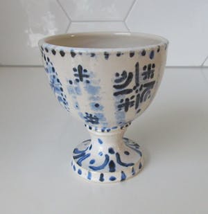 Sjoerd Jonkers - Twee Studio Keramische blauw witte bokalen kopen? Bied vanaf 30!