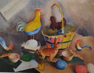 Sarika Goth - Vaas met bloemen (+ kunstboek Goth) kopen? Bied vanaf 220!