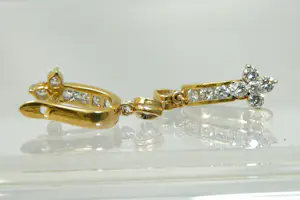 06 - Exclusieve set 18 karaat geel gouden oorclips gezet met ca. 1.10ct diamant kopen? Bied vanaf 800!