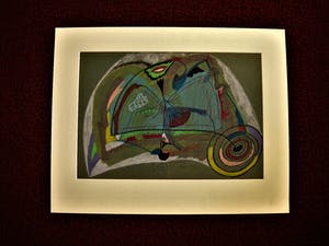 Paul Koning - Bijzonder Psychedelisch jaren 70 Pastel "Leven is verdomd vermoeiend" kopen? Bied vanaf 10!