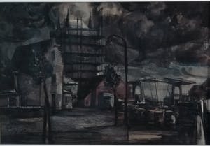 Charles Eyck - Kasteel bij ophaalbrug bij avond kopen? Bied vanaf 100!