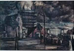 Charles Eyck - Kasteel bij ophaalbrug bij avond verkocht voor € 100!