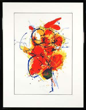 Arty Grimm - Zeefdruk, Zonder titel - Ingelijst verkocht voor € 50!