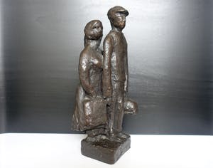 Brons (Onbekend) - "op stap" brons 7 kg! kopen? Bied vanaf 150!