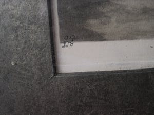 Niet of onleesbaar gesigneerd - Grote, omstreeks 1920 vervaardigde ETS "Amsterdam PH kade NicolaasKerk - gesign. kopen? Bied vanaf 1!