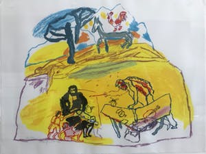 Pieter Defesche - Figuren en Haan met Ezel kopen? Bied vanaf 200!