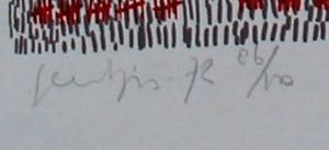 Geertjan van Oostende - Zeefdruk: vallende bladeren (Gelderse kustkalender 1973) kopen? Bied vanaf 25!