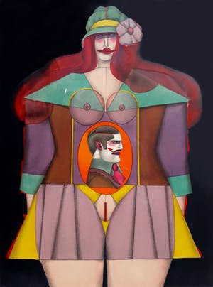 Richard Lindner - In blijde verwachting, litho (netjes ingelijst) kopen? Bied vanaf 300!