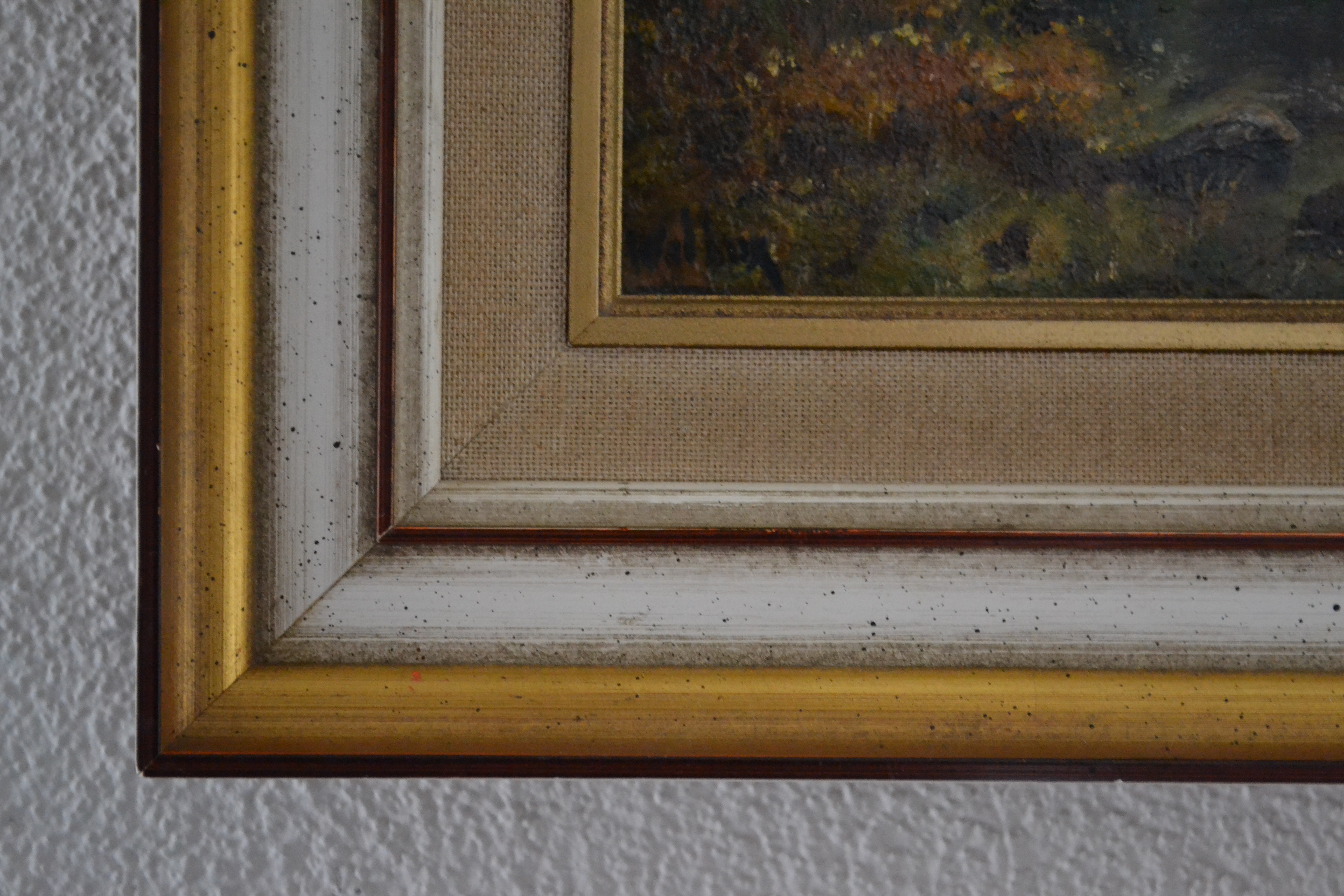 Niet of onleesbaar gesigneerd - Boslandschap met beekje - Olieverf op doek. kopen? Bied vanaf 1!