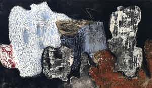 Ru van Rossem - Primordial landscape, aquatint ets met reliëfdruk verkocht voor € 75!