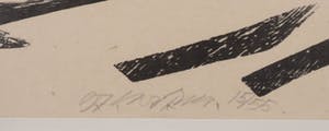 Carel Visser - Houtsnede op Japans papier, Z.T. kopen? Bied vanaf 100!