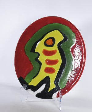 Karel Appel - Wandbord van geglazuurd keramiek, Zonder titel kopen? Bied vanaf 1500!