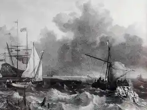Adolf Carel Nunnink - Bedrijvigheid op zee. verkauft für € 35!