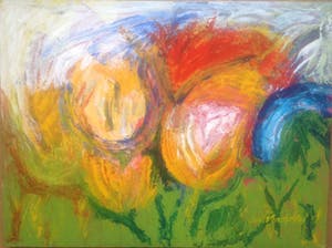 Niet of onleesbaar gesigneerd - Stilleven met tulpen kopen? Bied vanaf 1!