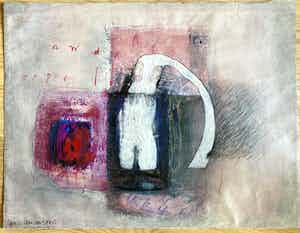 Peter Langenberg - Gemengde techniek op papier verkocht voor € 95!