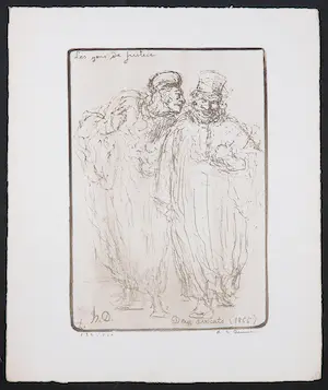 Honore Daumier - Litho, Deux avocats kopen? Bied vanaf 1!