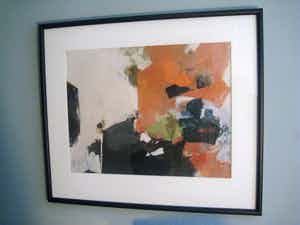 Rik van Bentum - mixed techniek abstract verkocht voor € 400!