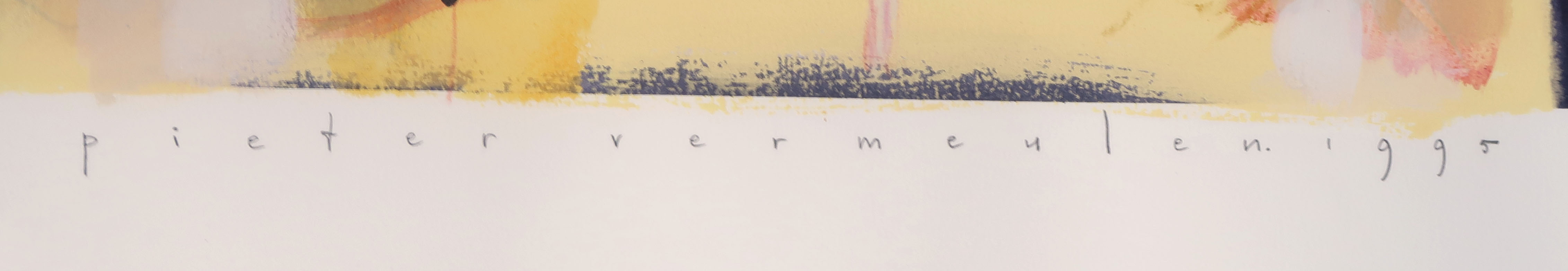 Pieter Vermeulen - Gemengde techniek op papier, Zonder titel - Ingelijst kopen? Bied vanaf 1!