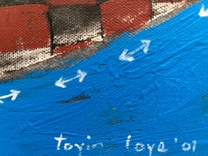 Toyin Loye - Tweeluik (Elk schilderij is 50 x 70 cm.) kopen? Bied vanaf 395!