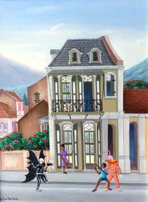 Buffon Thermidor - C4125-16 - Straatbeeld tijdens Halloween verkocht voor € 100!