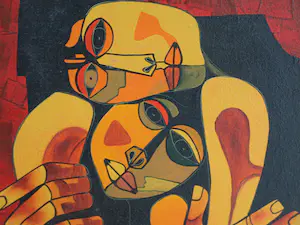 Niet of onleesbaar gesigneerd - Acrylverf op doek , Verbonden – gesigneerd - 2011 kopen? Bied vanaf 1!