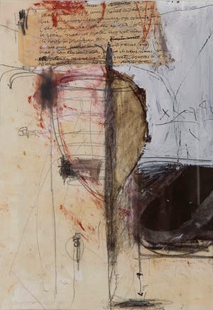 Otto Hetterscheid - 1991 - pastelkrijt, inkt, acrylverf en papier op papier kopen? Bied vanaf 20!