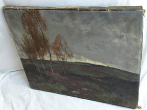 Willem Frederik Noordijk - Olieverf op doek, Landschap bij Eemnes – gesigneerd – ca 1925 kopen? Bied vanaf 1!