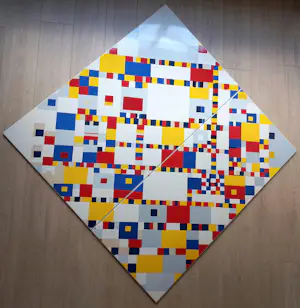 Piet Mondriaan - Victory Boogie Woogie, emaille op metaal (unica, zeer groot) kopen? Bied vanaf 1000!