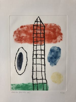 Harrie Gerritz - Compositie met toren kopen? Bied vanaf 85!