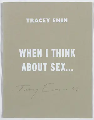 Tracey Emin - Gesigneerd boek, When I tink about sex... I make art kopen? Bied vanaf 1!