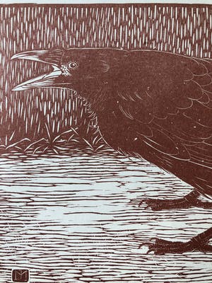 Jan Mankes - Houtsnede Zwarte Kraai - Gesigneerd - 1918 kopen? Bied vanaf 400!