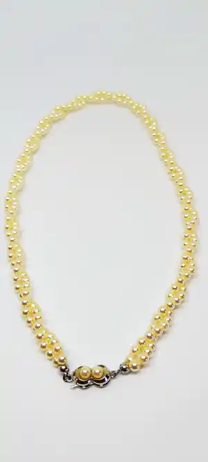 Zoetwaterparel Collier met zilver slotje 835, 41,8 cm lang verkocht voor € 65!