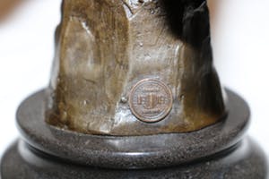 Johan Coenrad Ulrich Legner - Havik art deco bronzen beeld kopen? Bied vanaf 125!