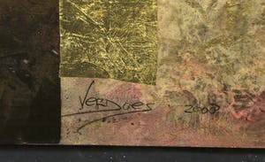 Mark Verdoes - Gemengde techniek achter epoxy op hout, Pink City kopen? Bied vanaf 35!