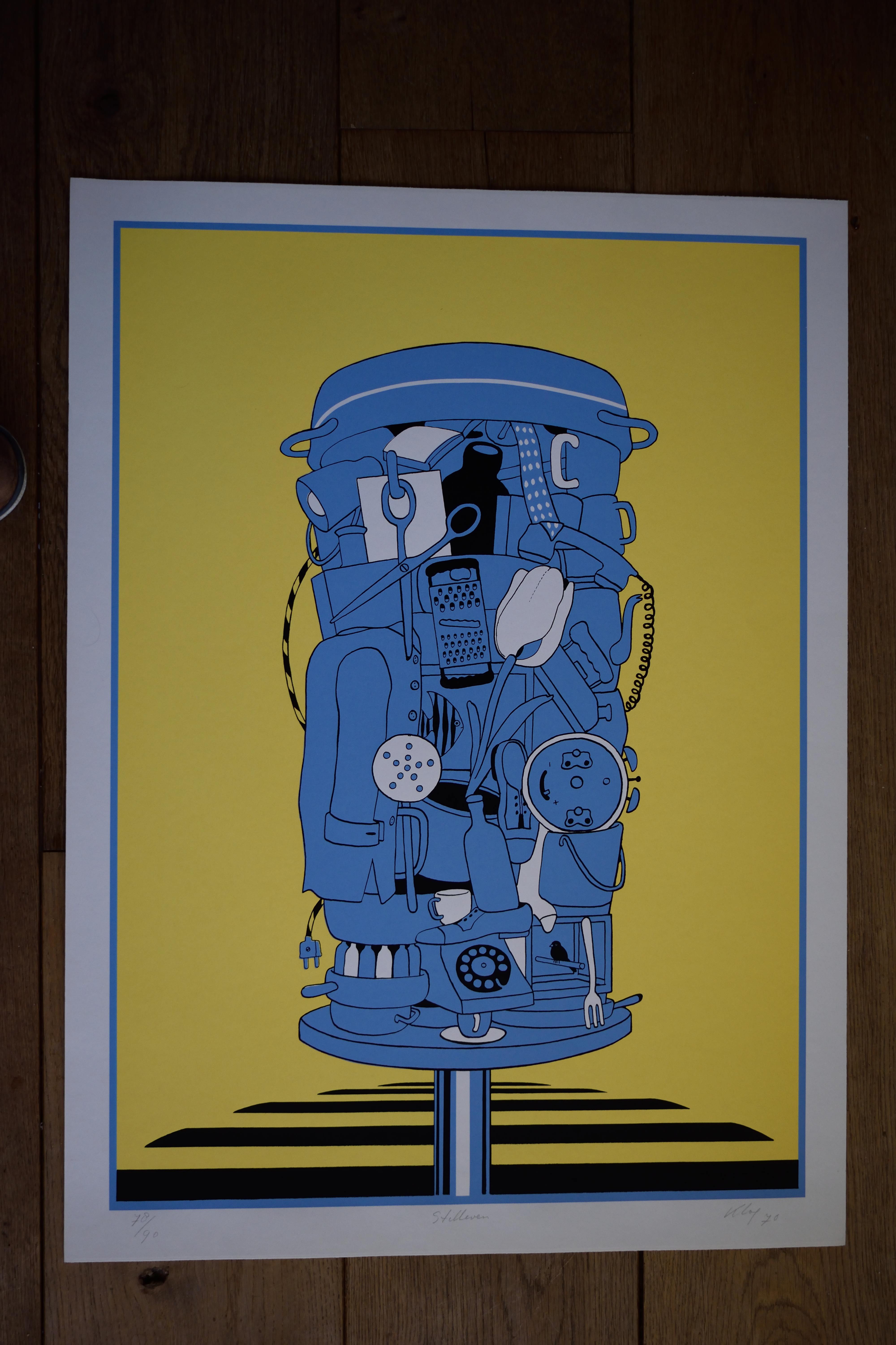 Ton Klop - Zeefdruk - Stilleven - 1970 kopen? Bied vanaf 50!